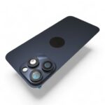 iPhone 15 Pro Max back cover assembly Blue Titanium camera lenses close view