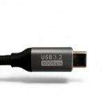 USB-C extender cable 10Gbps braided black